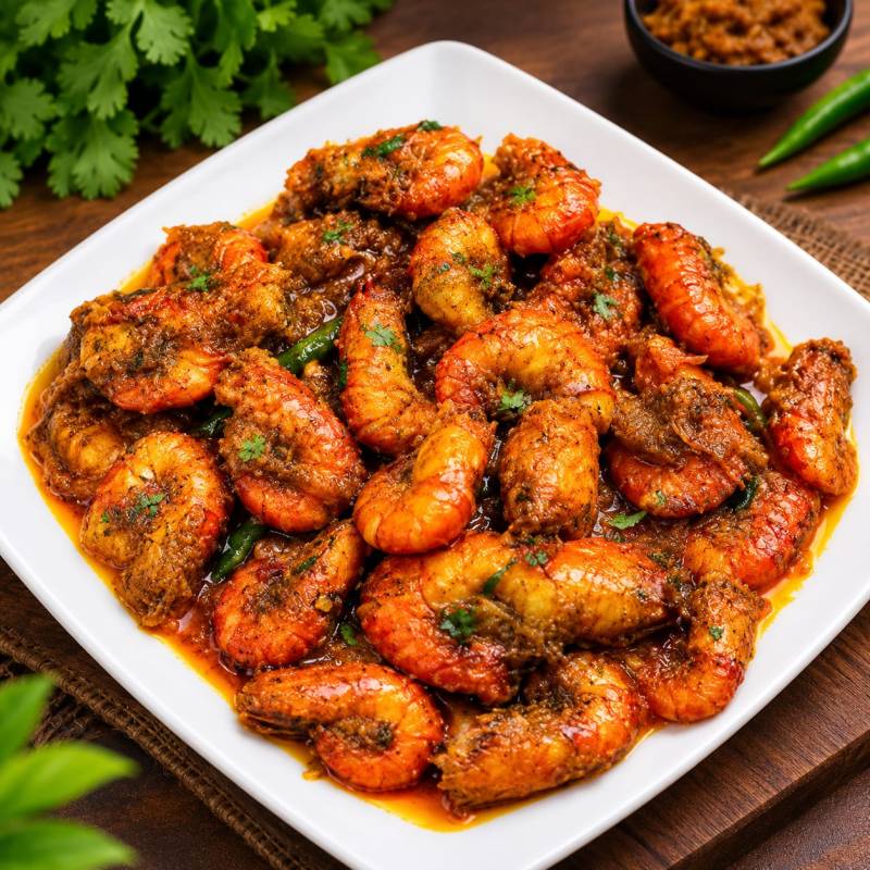 চিংড়ি মাছ ভুনা
